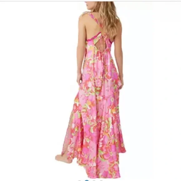 New Free People All a Bloom Maxi Slip Dress - Picture 2 of 5